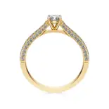 Pierścionek zaręczynowy złoty z diamentami